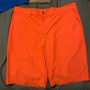 Orange Adidas Golf Shorts